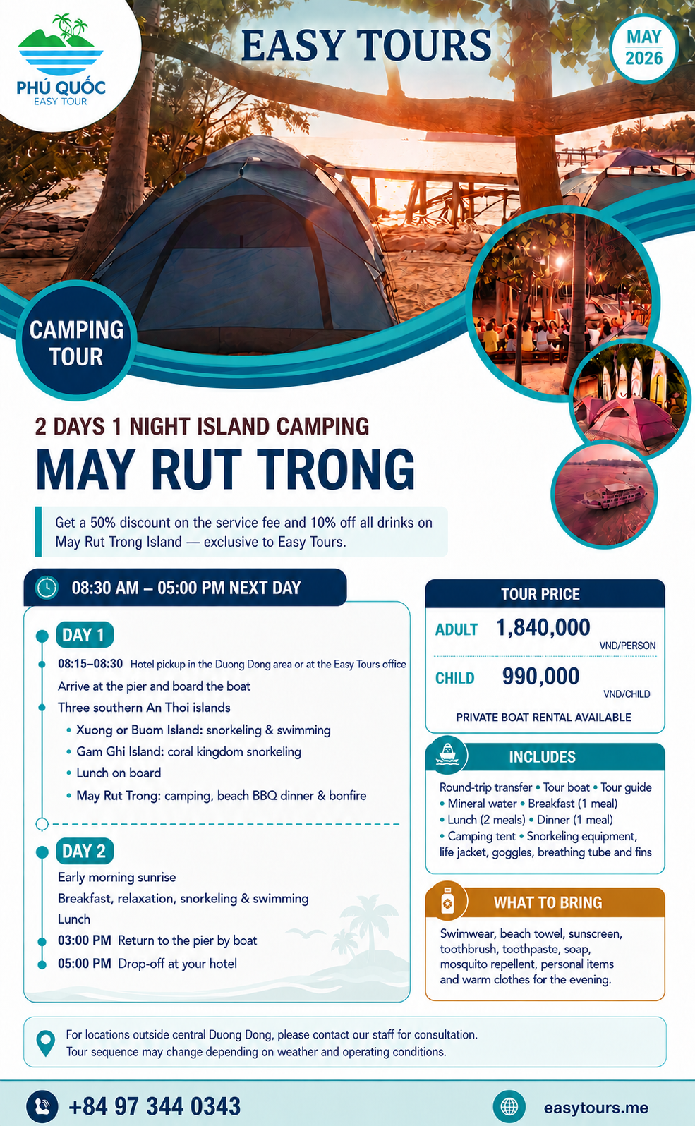 Camping Trip: Tour Cắm Trại 2 Ngày 1 Đêm Trên Đảo Hoang
